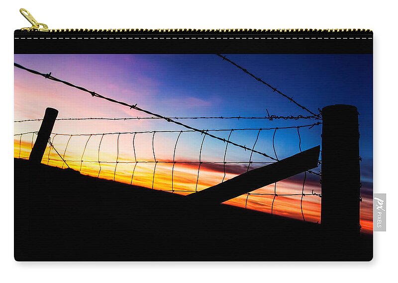 Bill Kesler Photography Zip Pouch featuring the photograph Hilltop Sunset by Bill Kesler