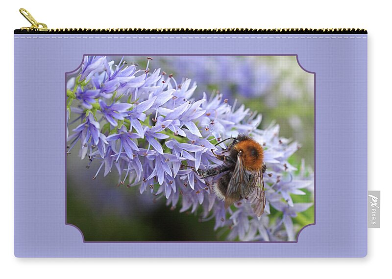 Bee Zip Pouch featuring the photograph Bee Happy 2 by Gill Billington