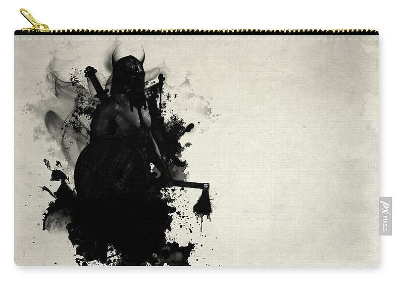 Viking Carry-all Pouch featuring the digital art Viking by Nicklas Gustafsson