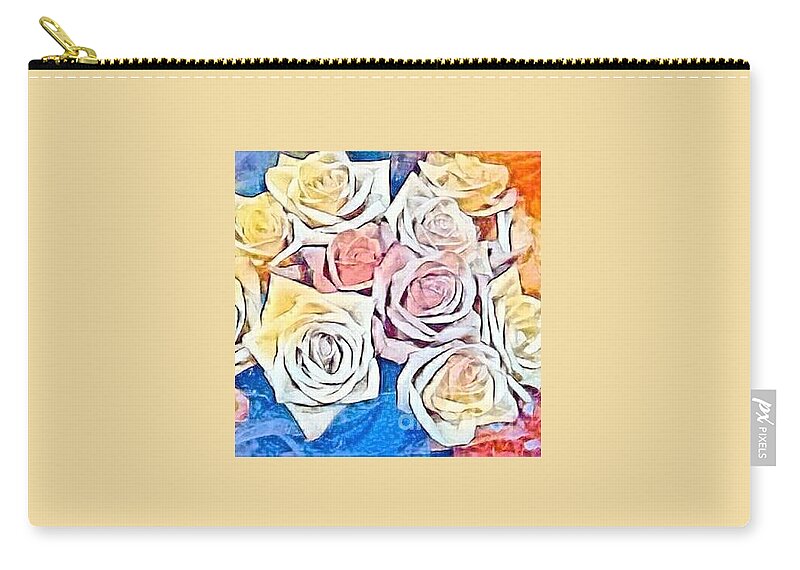 Roses Zip Pouch featuring the photograph Arty roses by Steven Wills
