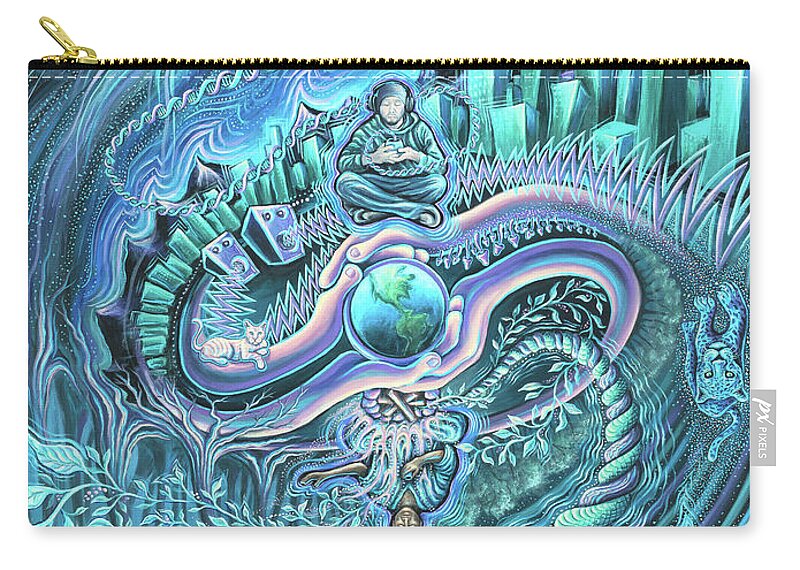 Ayahuasca Zip Pouch featuring the painting As Above, So Below by Jim Figora