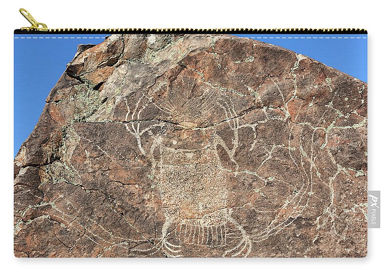 Rock Art Zip Pouch featuring the photograph Ascendance by Kathleen Bishop