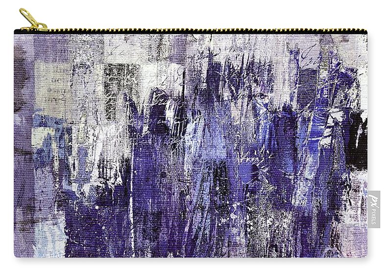 Abstract Zip Pouch featuring the painting Ascension - c03xt-166at2c by Variance Collections