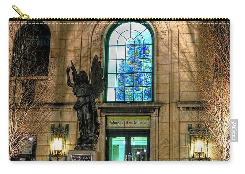 Asheville Art Museum Zip Pouch featuring the photograph Asheville Art Museum by Carol Montoya