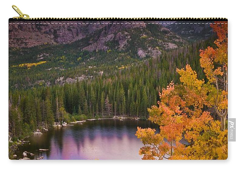 All Rights Reserved Zip Pouch featuring the photograph Aspen Sunset Over Bear Lake by Mike Berenson