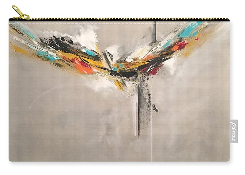 Abstract Carry-all Pouch featuring the painting Aspire by Soraya Silvestri