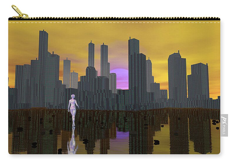 City Zip Pouch featuring the photograph Assassin by Mark Blauhoefer