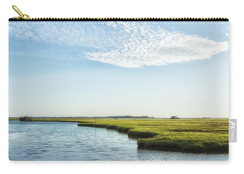 Chincoteague Bay Zip Pouch featuring the photograph Assateague Island by Belinda Greb