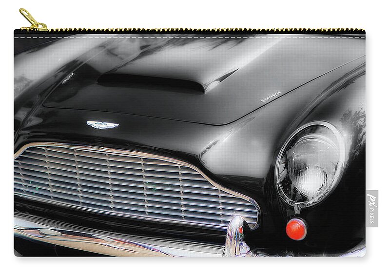 Color Zip Pouch featuring the photograph Aston Martin DB5 -1 by Alan Hausenflock