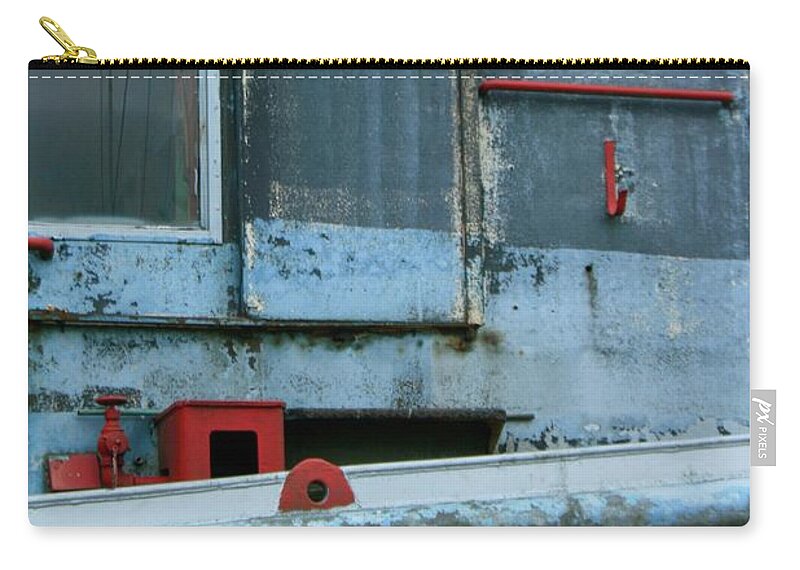Astoria Zip Pouch featuring the photograph Astoria Ship by Suzanne Lorenz