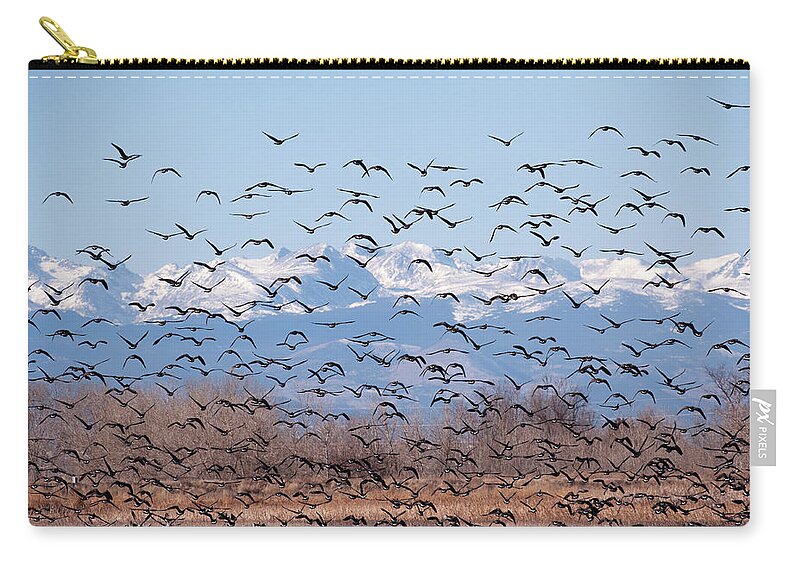 Barr Lake Zip Pouch featuring the photograph At Barr lake by Catherine Lau