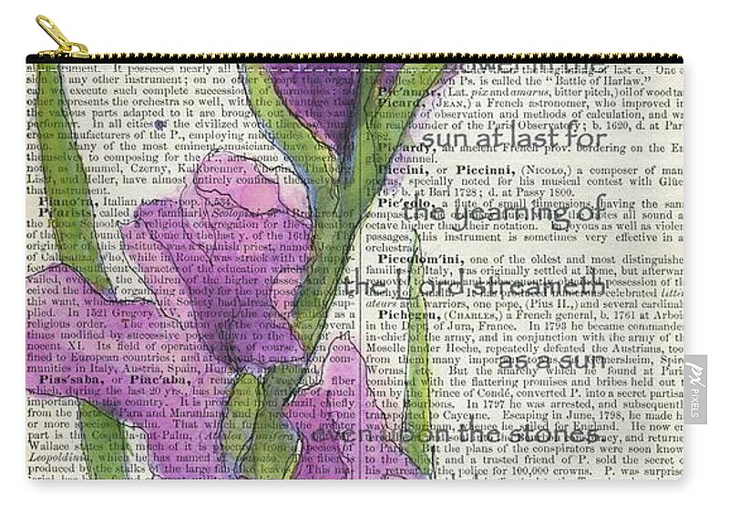 Gladiolus Zip Pouch featuring the painting At Last In the Sunlight 2 by Maria Hunt