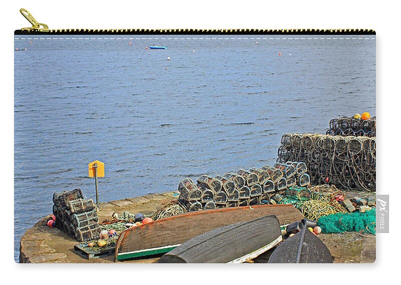 Boats Zip Pouch featuring the photograph At the Dock by Jennifer Robin