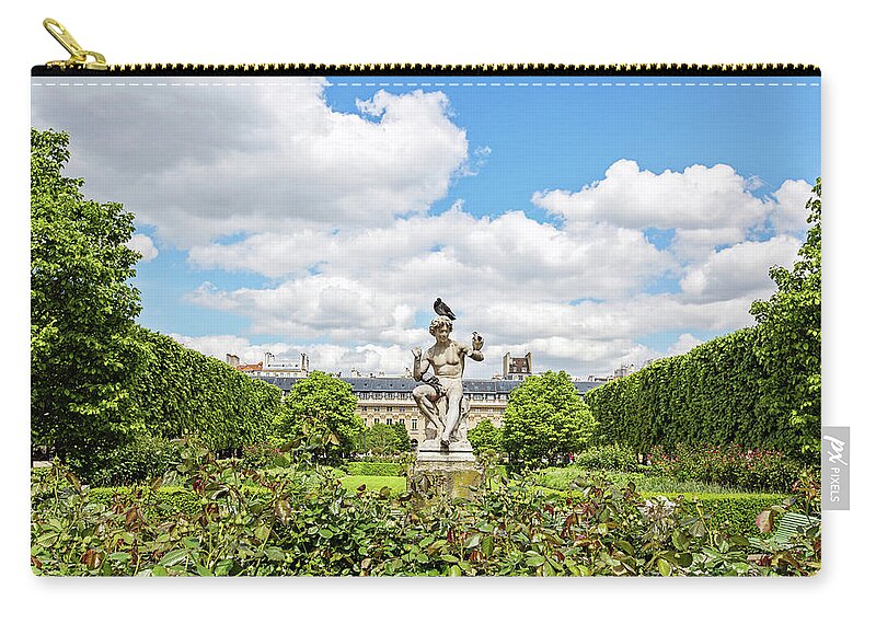 Jardin Du Palais Royal Zip Pouch featuring the photograph At the Palais Royal Gardens by Melanie Alexandra Price