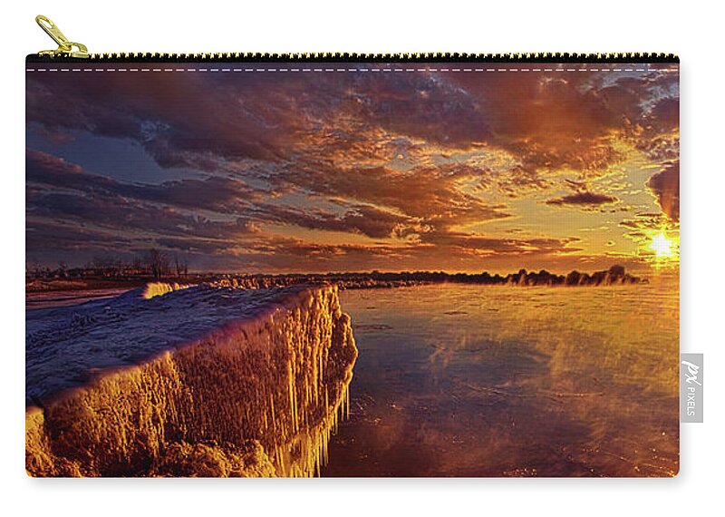 Clouds Zip Pouch featuring the photograph At World's End by Phil Koch