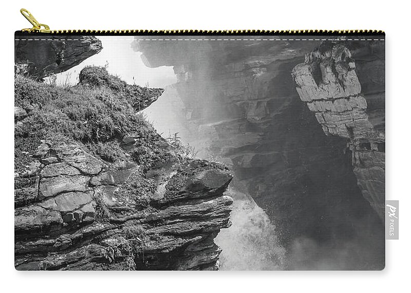 5dii Zip Pouch featuring the photograph Athabasca Falls by Mark Mille