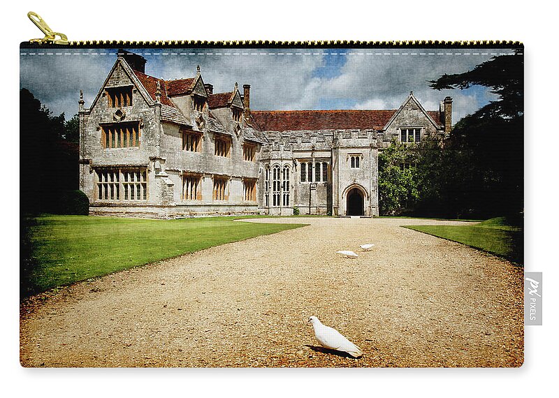 Stately Zip Pouch featuring the photograph Athelhamptom Manor House by Jennifer Wright