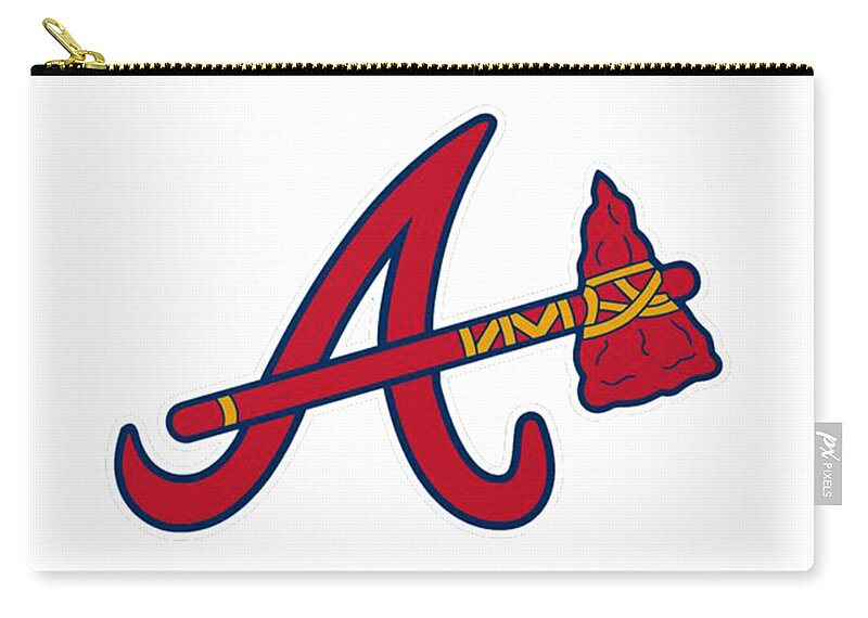 Atlanta Braves Logo Zip Pouch by Jeromi Cesk - Fine Art America