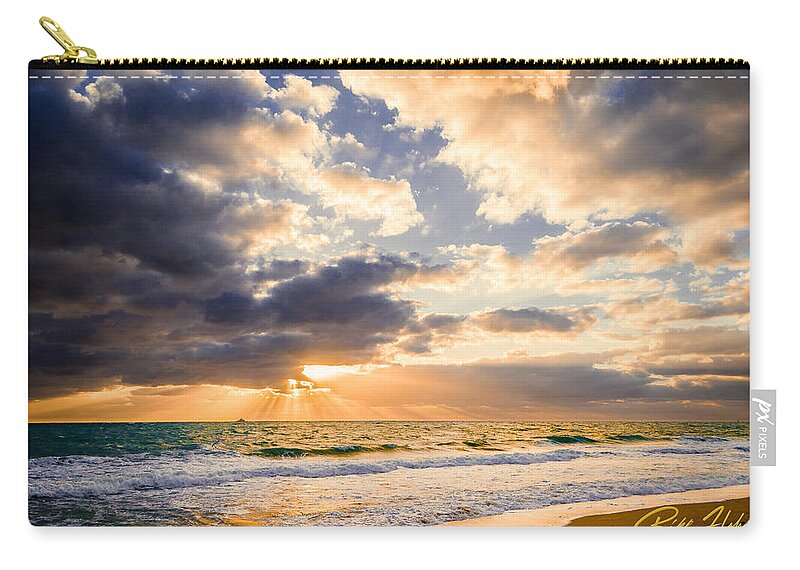 Florida Zip Pouch featuring the photograph Atlantic Sunrise by Rikk Flohr