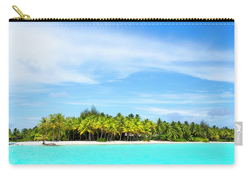 Atoll Zip Pouch featuring the photograph Atoll by Sharon Jones