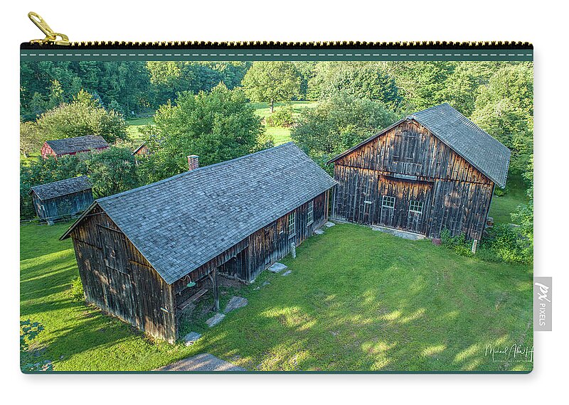 Atwood Farm Zip Pouch featuring the photograph Atwood Farm by Veterans Aerial Media LLC