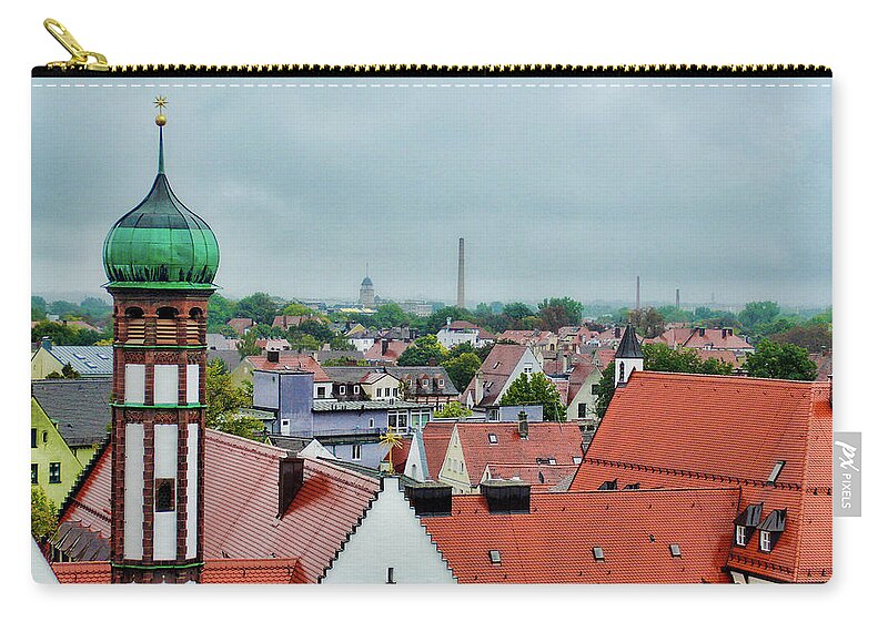 Augsburg Zip Pouch featuring the photograph Augsburg Rooftops by Robert Meyers-Lussier