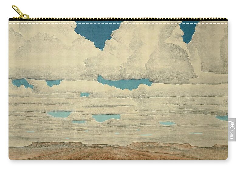 Rainy Season Zip Pouch featuring the painting August Sky by Kerry Beverly
