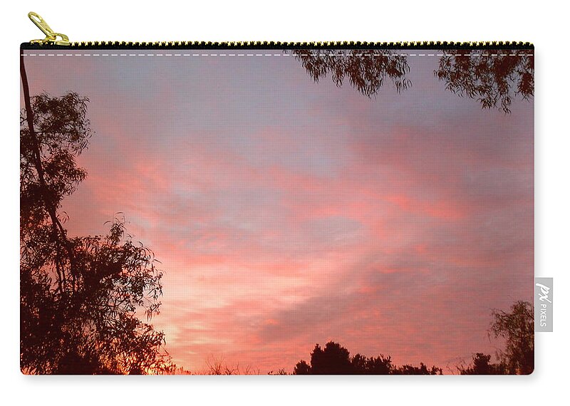 Red Zip Pouch featuring the photograph Aurora II by Maria Aduke Alabi