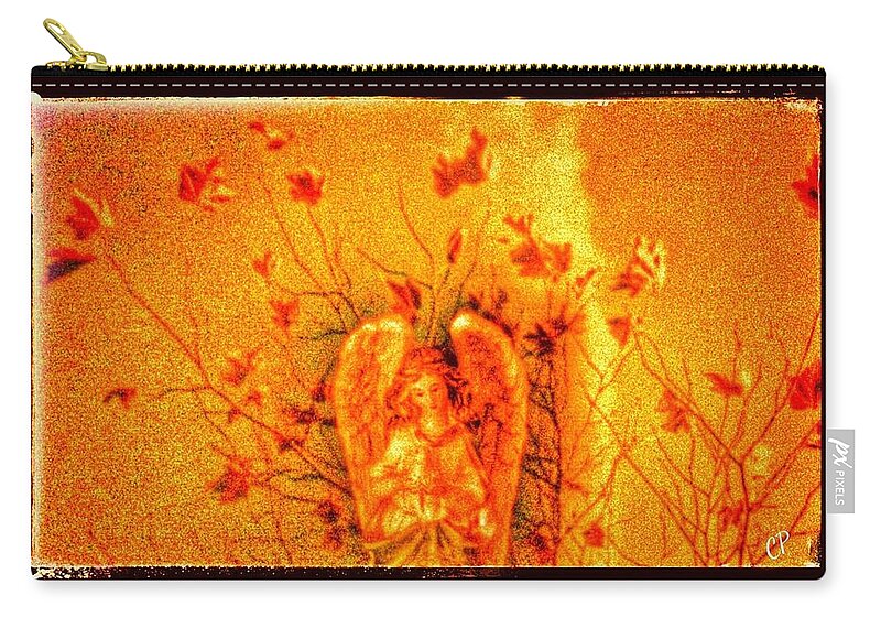 Angel Zip Pouch featuring the photograph Autumn angel by Christine Paris