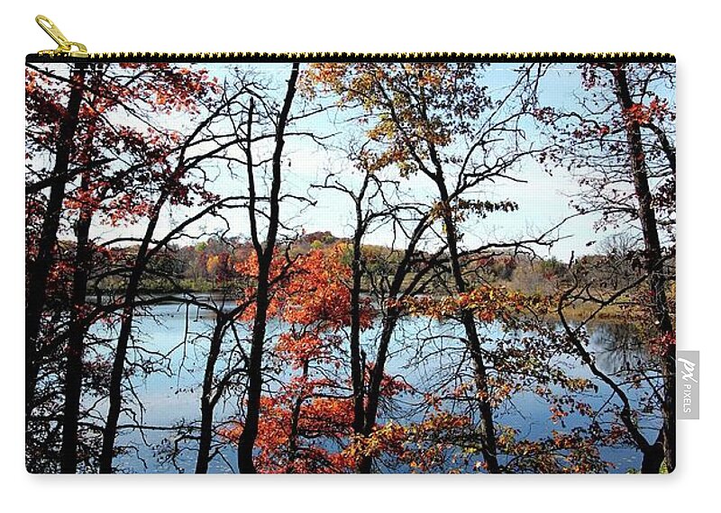 Autumn Zip Pouch featuring the photograph Autumn At Lebanon Hills Park 03 by Jimmy Ostgard