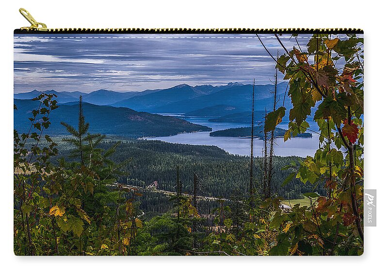 Priest Lake Zip Pouch featuring the photograph Autumn At Priest Lake by Yeates Photography
