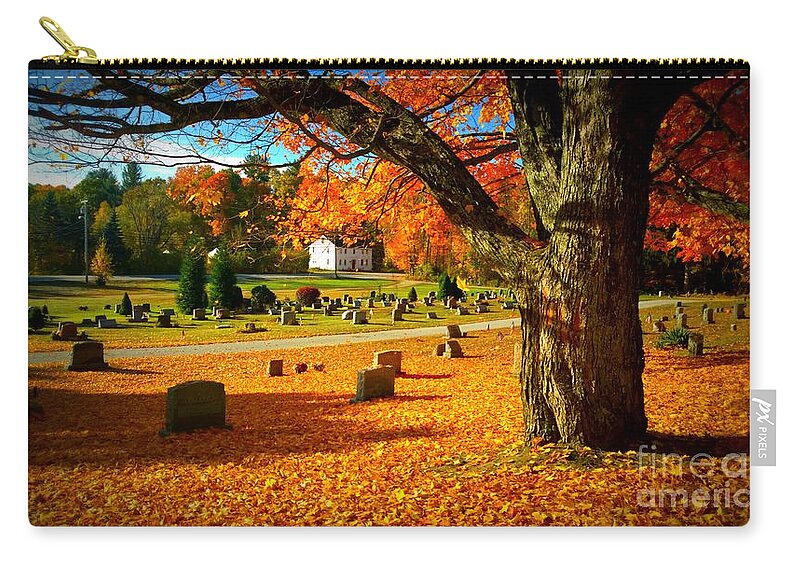 Autumn Zip Pouch featuring the photograph Autumn Beckons by Eunice Miller