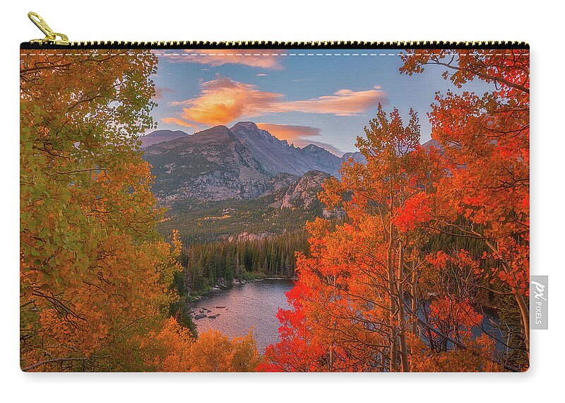Autumn Zip Pouch featuring the photograph Autumn's Breath by Darren White