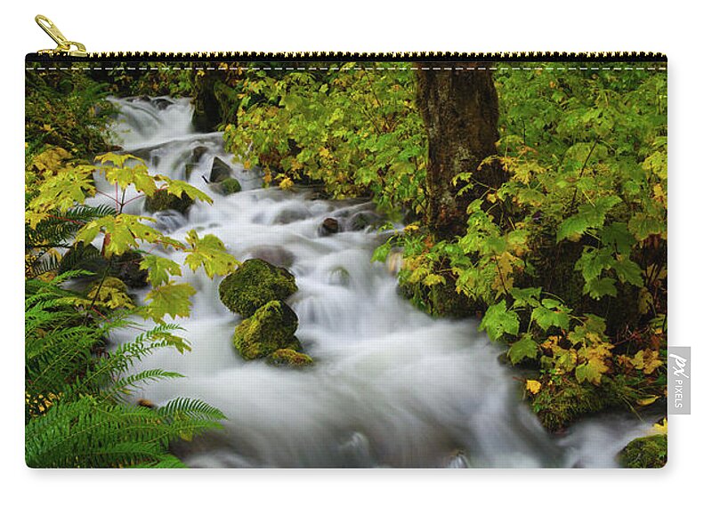Fall Zip Pouch featuring the photograph Autumn Floodwaters by Michael Dawson