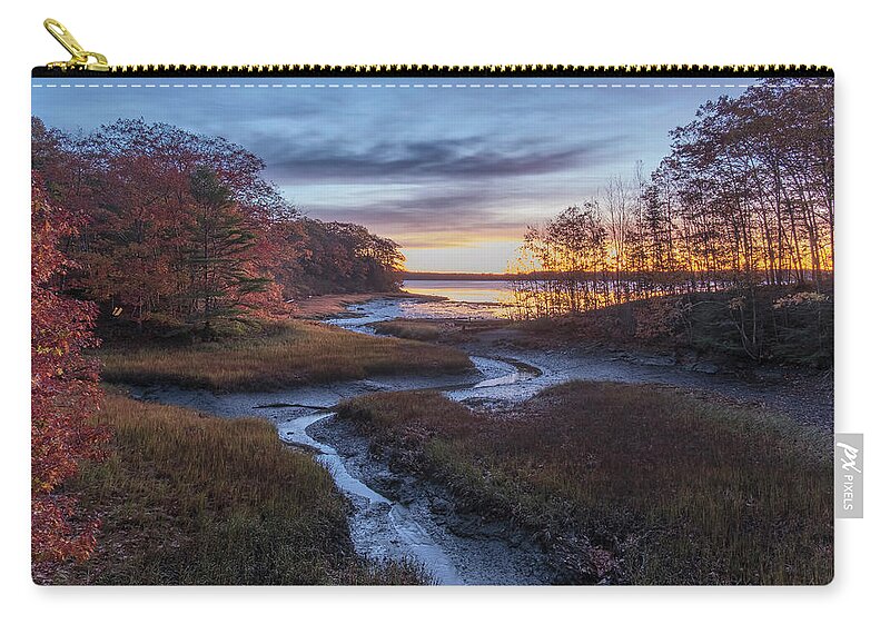 Maine Lobster Boats Carry-all Pouch featuring the photograph Autumn Inlet by Tom Singleton