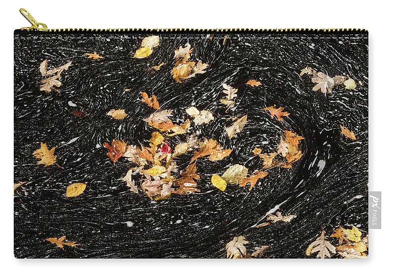 David Letts Zip Pouch featuring the photograph Autumn Leaves Abstract by David Letts