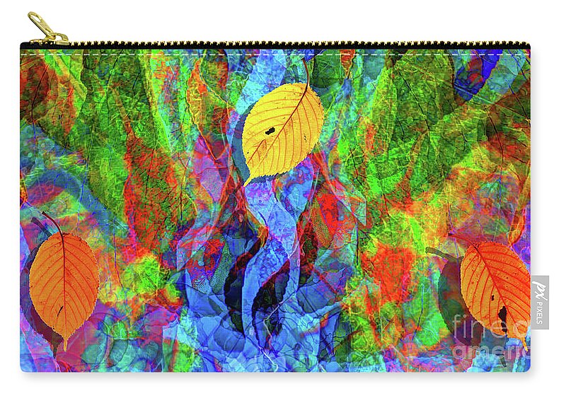 Autumn Zip Pouch featuring the photograph Autumn Leaves Abstract by Jeff Breiman