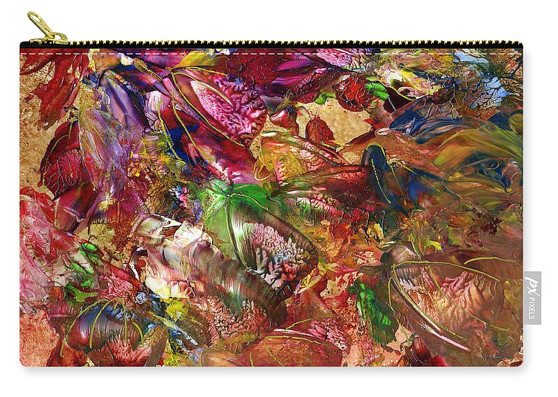 Abstract Carry-all Pouch featuring the painting Autumn Leaves by Charlene Fuhrman-Schulz
