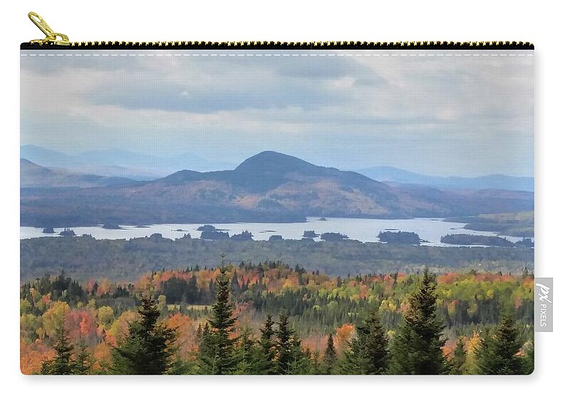 Maine Zip Pouch featuring the photograph Autumn Maine Landscape by Jewels Hamrick