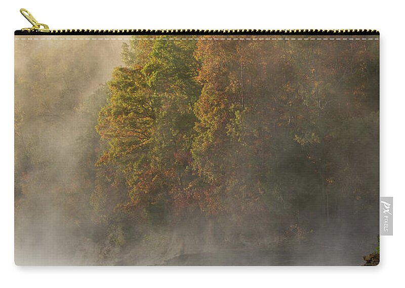 Lake Zip Pouch featuring the photograph Autumn Mist on Dale Hollow Lake by Paul Rebmann