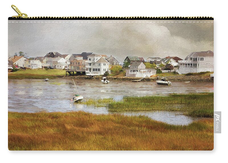 Fall Zip Pouch featuring the photograph Autumn on the Basin by Karen Lynch