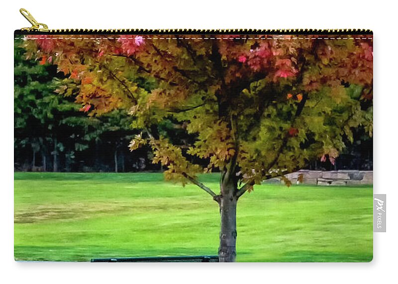Autumn Zip Pouch featuring the photograph Autumn Park by Skip Tribby