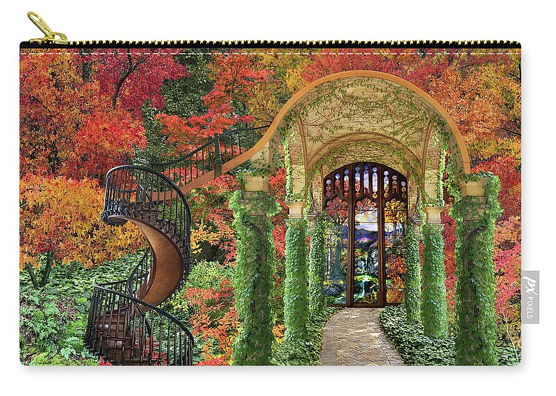 Autumn Carry-all Pouch featuring the digital art Autumn Passage by Lucy Arnold