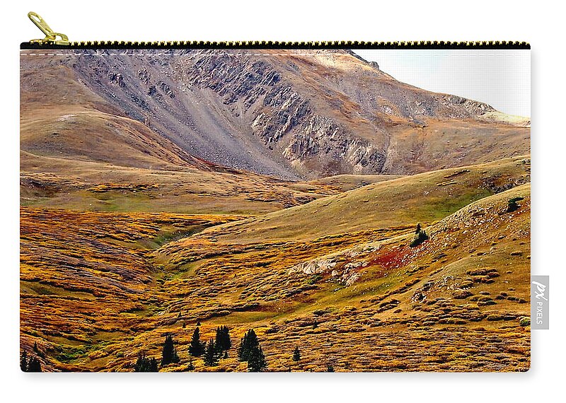 Colorado Zip Pouch featuring the photograph Autumn Peaks in the Rockies by Amy McDaniel