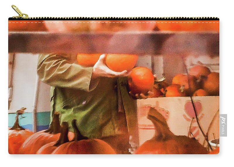 Pumpkins Zip Pouch featuring the photograph Autumn Plenty - by Julie Weber