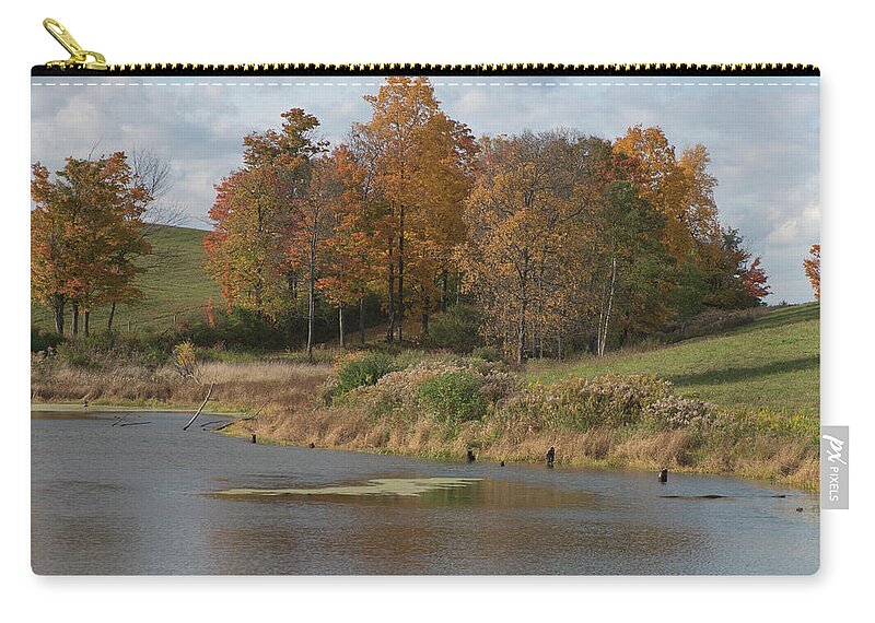Pond Zip Pouch featuring the photograph Autumn Pond by Joshua House