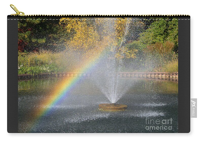 Chicagoland Zip Pouch featuring the photograph Autumn Rainbow by Ann Horn