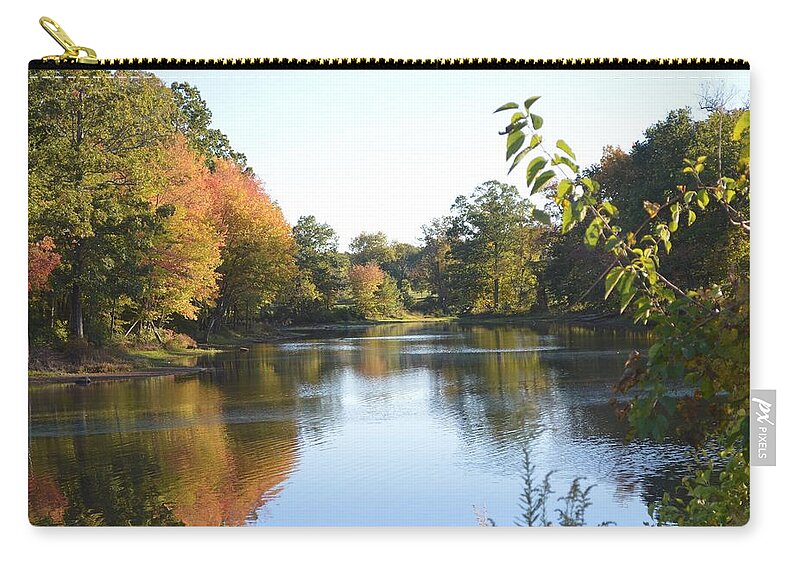 Autumn Zip Pouch featuring the photograph Autumn Scenery by Sonali Gangane