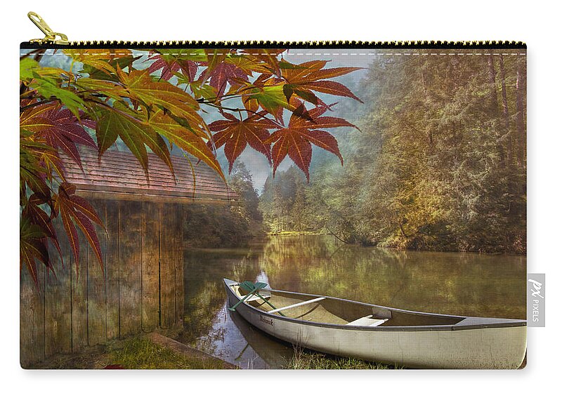 American Zip Pouch featuring the photograph Autumn Souvenirs by Debra and Dave Vanderlaan