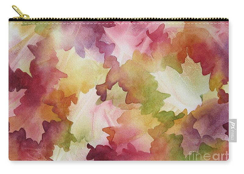 Autumn Leaves Zip Pouch featuring the painting Autumn Splendor by Deborah Ronglien